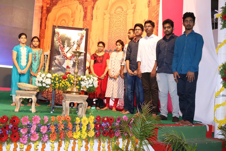 students lighting the lamp