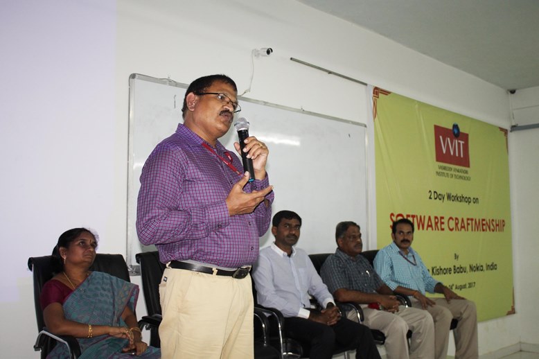 Principal Dr.Y.Mallikarjuna Reddy speaking