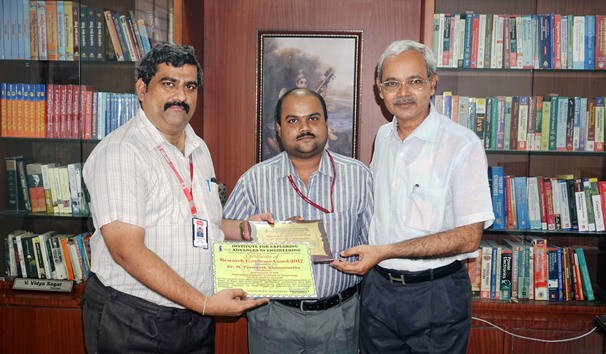 Chairman congratulating Dr.M.Y.Bhanumurthy and Dr.Ch.V.Kishore